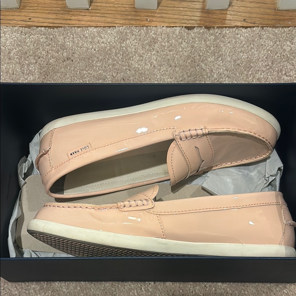 Cole Haan Blush Pink Patent Leather Loafers